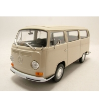 VW Bus T2 with surfboard 1972 (cream)