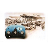 Postal - Bugatti 57C #1 Winner Le Mans 1939