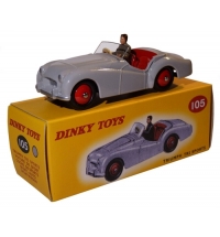 Triumph TR2 Sports Convertible (grey, red) - Dinky by Atlas