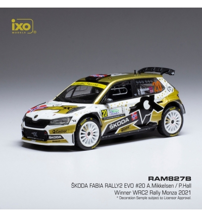 Skoda Fabia Rally2 Evo A.Mikkelsen; P.Hall #20 WRC Rally Monza 2021
