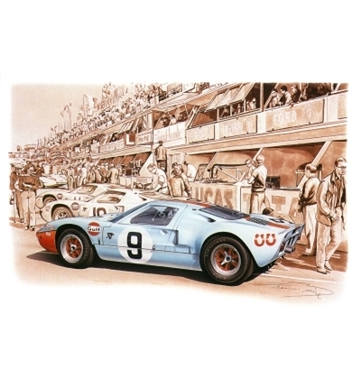 Postal - Ford GT40 #9 Winner Le Mans 1968