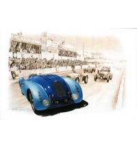 Bugatti 57G #2 Winner Le Mans 1937 (30x40cm)