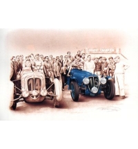 Delahaye 135S #15 Winner Le Mans 1938 (30x40cm)