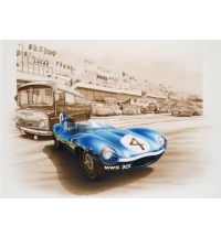 Jaguar D-Type Winner Le Mans 1956 (com Moldura)
